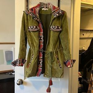 Anthro America and Beyond Green Aztec Jacket | Sz Small